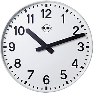 Wanduhr, Ø 500 mm, Funkuhrwerk, mit Zahlen.