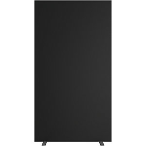 Trennwand easyScreen, HxT 1740 x 390 mm, schwarz, Breite 940 mm.