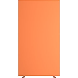 Trennwand easyScreen, HxT 1740 x 390 mm, mit Schallschutz, orange, Breite 940 mm.