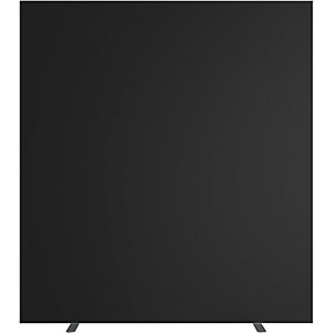 Trennwand easyScreen, HxT 1740 x 390 mm, schwarz, Breite 1600 mm.