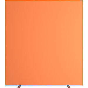 Trennwand easyScreen, HxT 1740 x 390 mm, mit Schallschutz, orange, Breite 1600 mm.