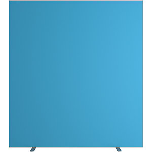 Trennwand easyScreen, HxT 1740 x 390 mm, blau, Breite 1600 mm.