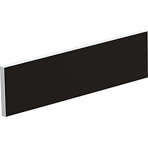 Tischtrennwand für Teamschreibtische, Breite 1200 mm, Bezug schwarz.