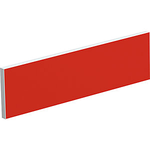 Tischtrennwand für Teamschreibtische, Breite 1200 mm, Bezug rot.