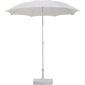 Sonnenschirm, rundes Design, Ø 2000 mm, Gestell weiß, weiß.