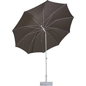 Sonnenschirm, rundes Design, Ø 2800 mm, Gestell weiß, taupe.