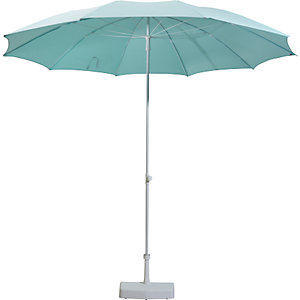 Sonnenschirm, rundes Design, Ø 2800 mm, Gestell weiß, aqua.