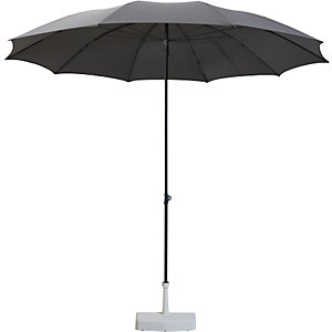 Sonnenschirm, rundes Design, Ø 2800 mm, Gestell anthrazit, grau.