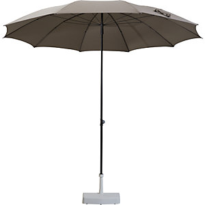 Sonnenschirm, rundes Design, Ø 2800 mm, Gestell anthrazit, taupe.