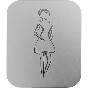 Türschilder Waschraum, ab 4 Stück, HxBxT 122 x 142 x 1 mm, Motiv Damen.