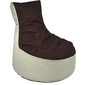 Sitzsack-Sessel, HxBxT 900 x 800 x 800 mm, beige / braun.