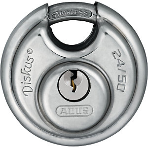 Vorhängeschloss Diskus®, 24IB/50, VE 6 Stk, Edelstahl.