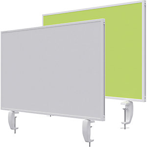 Tischtrennwand VarioPin, Whiteboard/Filz, Breite 800 mm, grün.