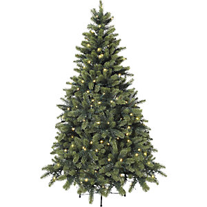 Tannenbaum mit LEDs, inklusive Ständer, Höhe 210 cm, 450 LEDs.