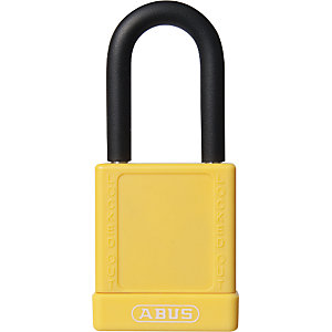 Vorhängeschloss, Lock out, Aluminium, 74/40, VE 6 Stk, gelb.