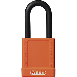 Vorhängeschloss, Lock out, Aluminium, 74/40, VE 6 Stk, orange.