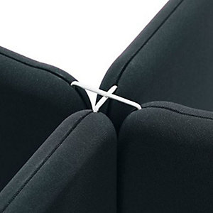 Verbindungselement für Akustik-Trennwandsystem Softline, HxB 50 x 4 mm, 4-Wege, grau.