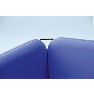 Verbindungselement für Akustik-Trennwandsystem Softline, HxB 50 x 4 mm, 2-Wege, schwarz.
