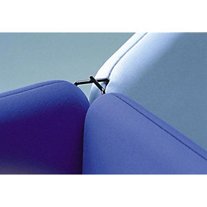 Verbindungselement für Akustik-Trennwandsystem Softline, HxB 50 x 4 mm, 3-Wege, schwarz.