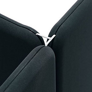 Verbindungselement für Akustik-Trennwandsystem Softline, HxB 50 x 4 mm, 3-Wege, grau.